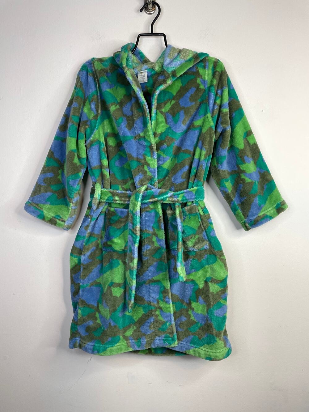 Tucker and Tate Camo Cozy Plush Soft Fleece Bathrobe Robe Coverup Kids Boys 7 8